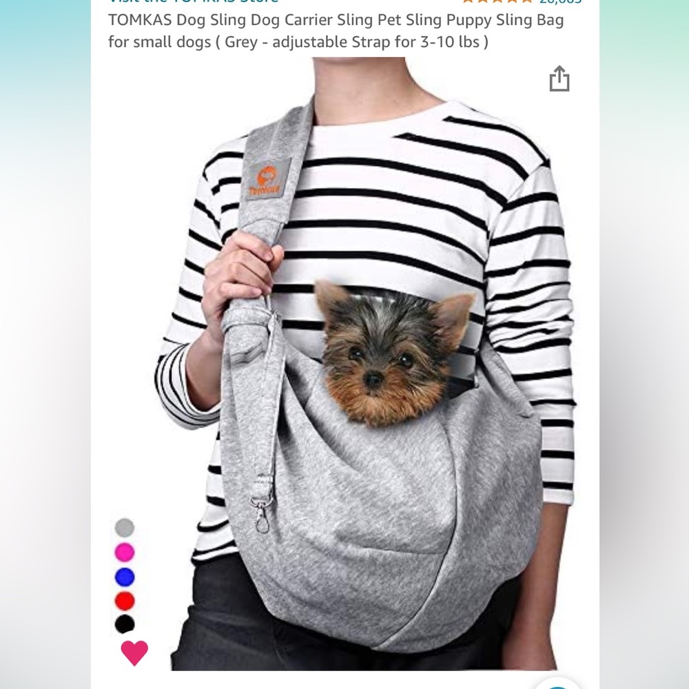 Dog/puppy sling carrier